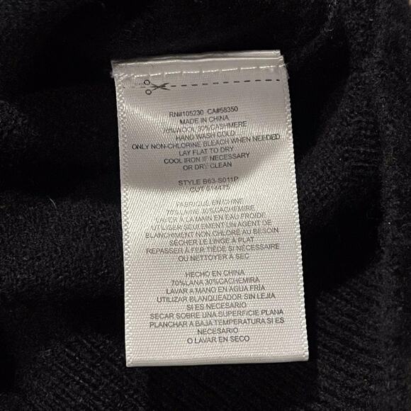 Equipment Sweater Pearl Wool Cashmere Quiet Luxury Preppy Old Money Black Small - Picture 5 of 7